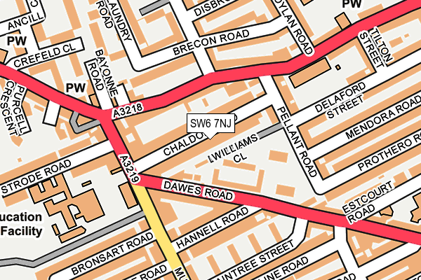 SW6 7NJ map - OS OpenMap – Local (Ordnance Survey)