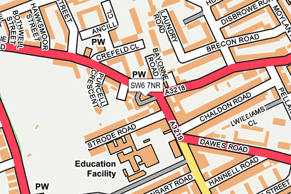 SW6 7NR map - OS OpenMap – Local (Ordnance Survey)