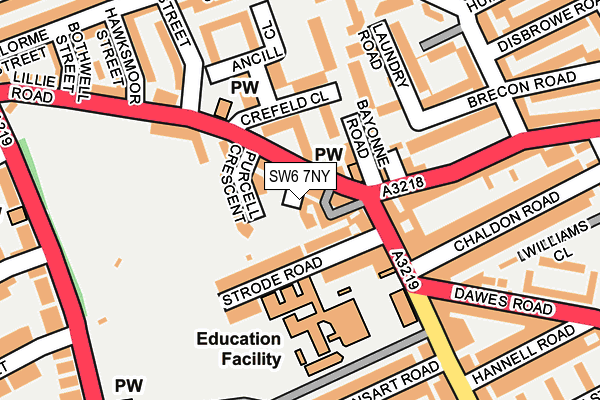 SW6 7NY map - OS OpenMap – Local (Ordnance Survey)