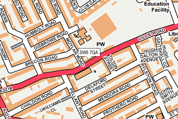 SW6 7QA map - OS OpenMap – Local (Ordnance Survey)