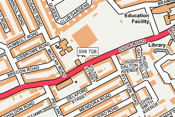 SW6 7QB map - OS OpenMap – Local (Ordnance Survey)