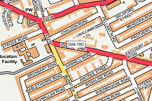 SW6 7RD map - OS OpenMap – Local (Ordnance Survey)