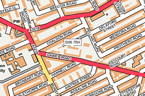 SW6 7RH map - OS OpenMap – Local (Ordnance Survey)