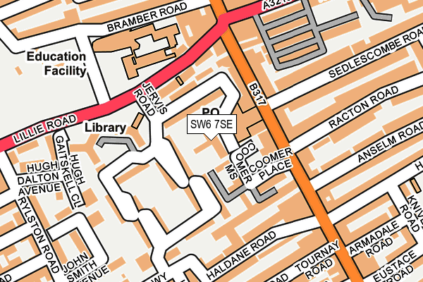 SW6 7SE map - OS OpenMap – Local (Ordnance Survey)
