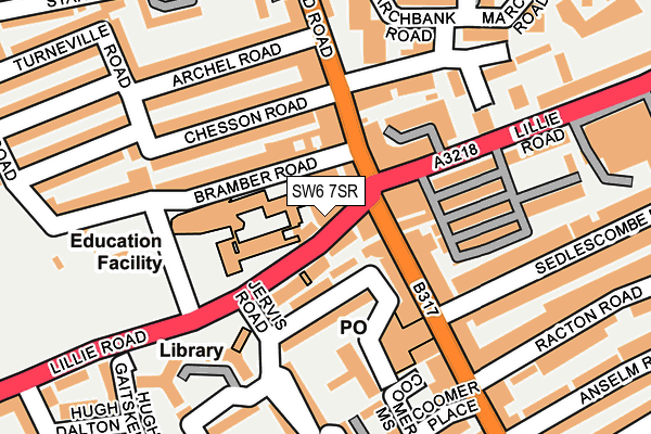 SW6 7SR map - OS OpenMap – Local (Ordnance Survey)