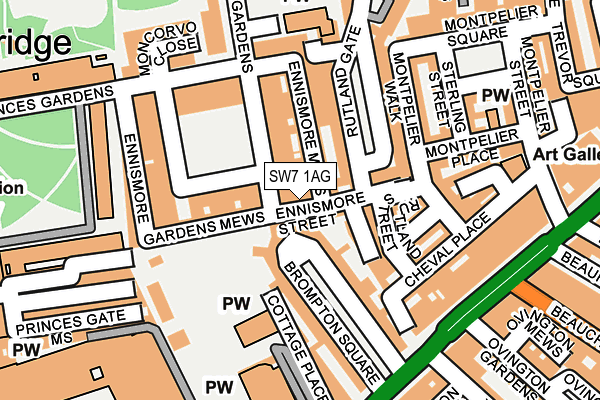 SW7 1AG map - OS OpenMap – Local (Ordnance Survey)