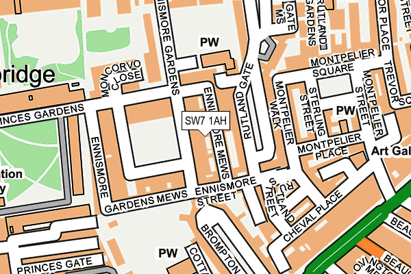 SW7 1AH map - OS OpenMap – Local (Ordnance Survey)