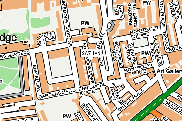SW7 1AN map - OS OpenMap – Local (Ordnance Survey)