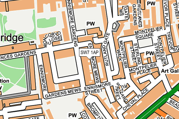 SW7 1AP map - OS OpenMap – Local (Ordnance Survey)