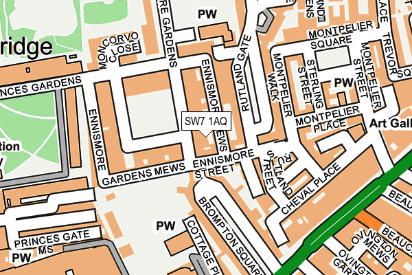 Map of 40 ENNISMORE GARDENS LIMITED at local scale