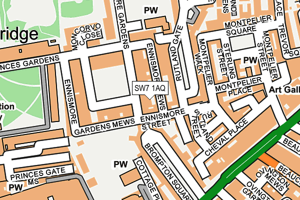 SW7 1AQ map - OS OpenMap – Local (Ordnance Survey)