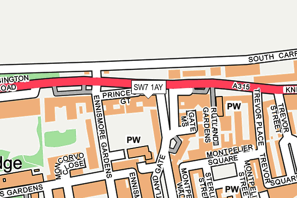 SW7 1AY map - OS OpenMap – Local (Ordnance Survey)