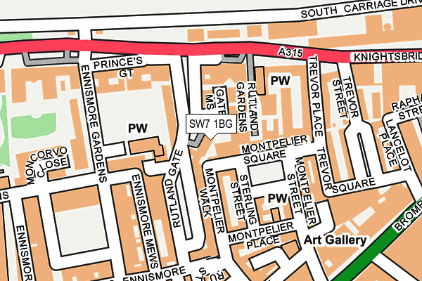 SW7 1BG map - OS OpenMap – Local (Ordnance Survey)