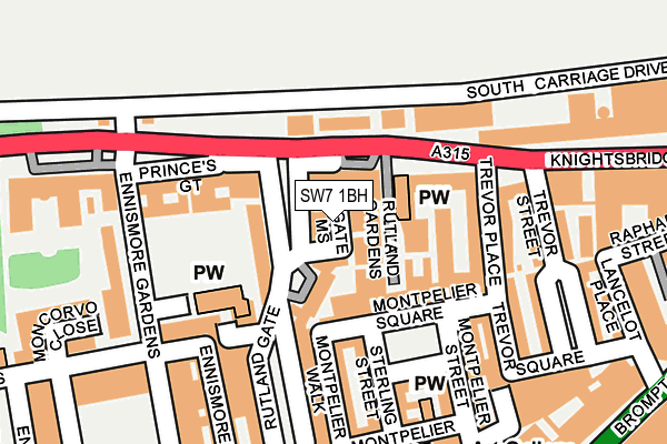 SW7 1BH map - OS OpenMap – Local (Ordnance Survey)