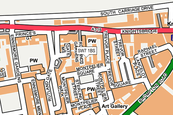 SW7 1BS map - OS OpenMap – Local (Ordnance Survey)