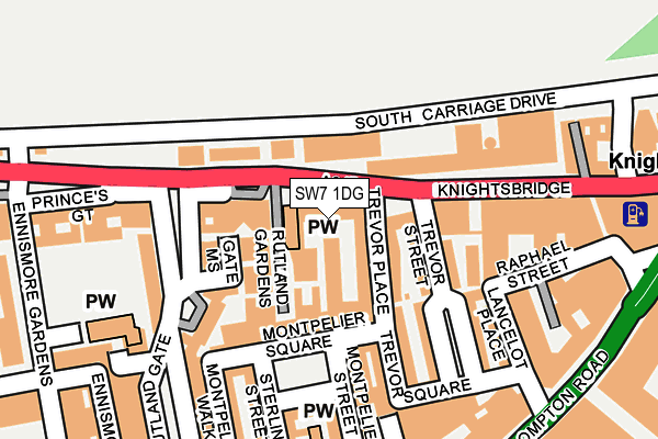 SW7 1DG map - OS OpenMap – Local (Ordnance Survey)