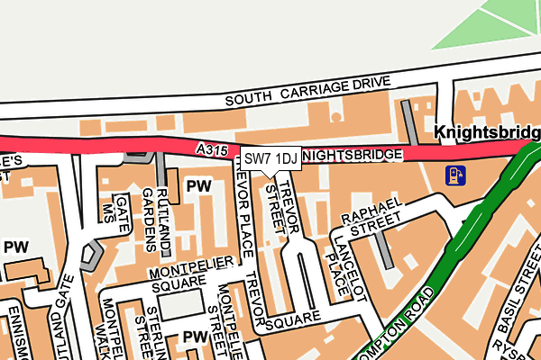 SW7 1DJ map - OS OpenMap – Local (Ordnance Survey)