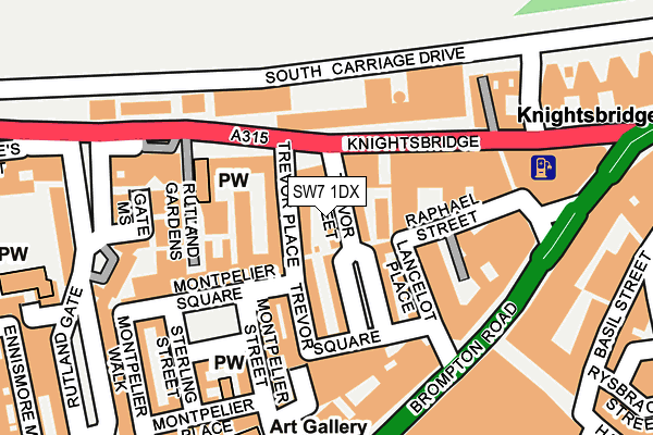 SW7 1DX map - OS OpenMap – Local (Ordnance Survey)