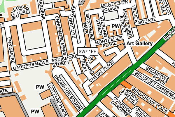 SW7 1EF map - OS OpenMap – Local (Ordnance Survey)