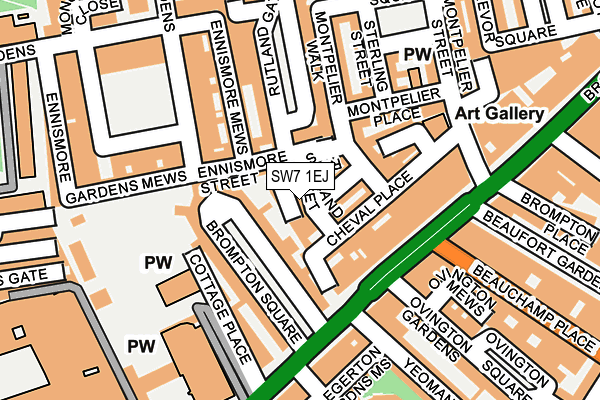 SW7 1EJ map - OS OpenMap – Local (Ordnance Survey)