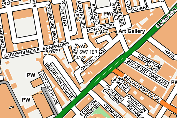 SW7 1ER map - OS OpenMap – Local (Ordnance Survey)