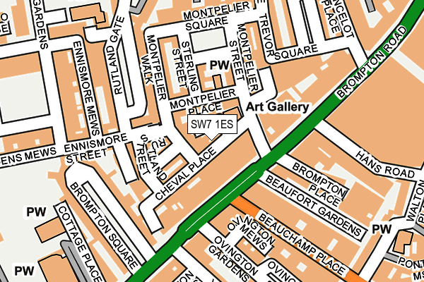 SW7 1ES map - OS OpenMap – Local (Ordnance Survey)