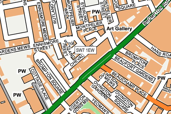 SW7 1EW map - OS OpenMap – Local (Ordnance Survey)