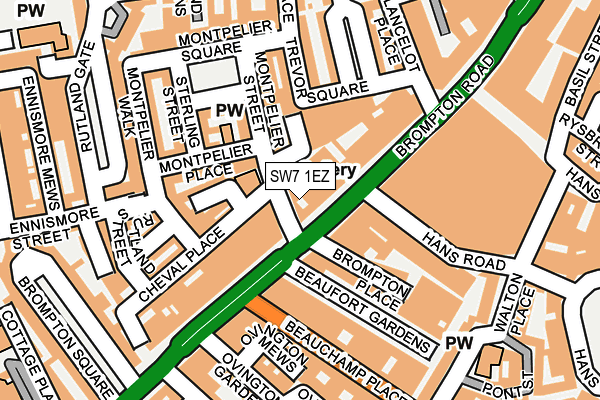SW7 1EZ map - OS OpenMap – Local (Ordnance Survey)
