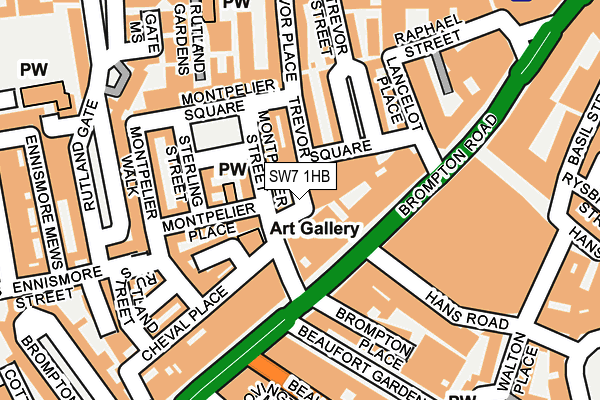 SW7 1HB map - OS OpenMap – Local (Ordnance Survey)