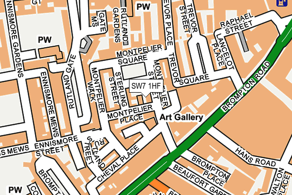 SW7 1HF map - OS OpenMap – Local (Ordnance Survey)