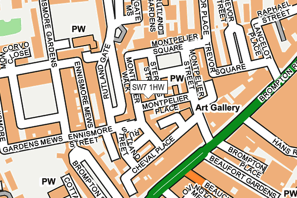 SW7 1HW map - OS OpenMap – Local (Ordnance Survey)