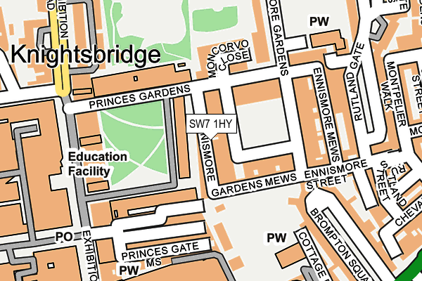 SW7 1HY map - OS OpenMap – Local (Ordnance Survey)