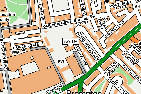 SW7 1JA map - OS OpenMap – Local (Ordnance Survey)