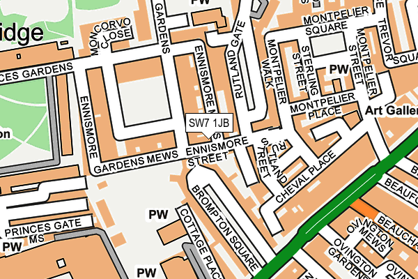 SW7 1JB map - OS OpenMap – Local (Ordnance Survey)