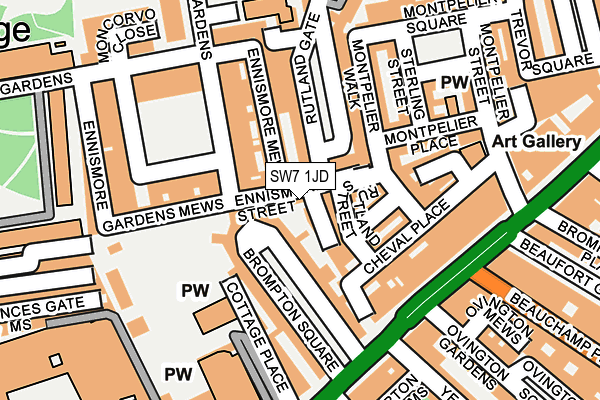 SW7 1JD map - OS OpenMap – Local (Ordnance Survey)