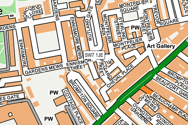 SW7 1JE map - OS OpenMap – Local (Ordnance Survey)