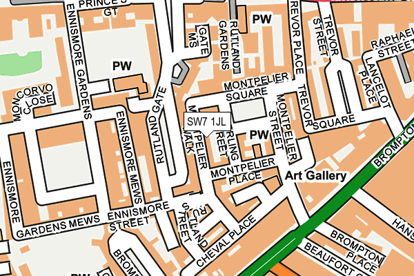 SW7 1JL map - OS OpenMap – Local (Ordnance Survey)