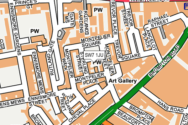 SW7 1JU map - OS OpenMap – Local (Ordnance Survey)