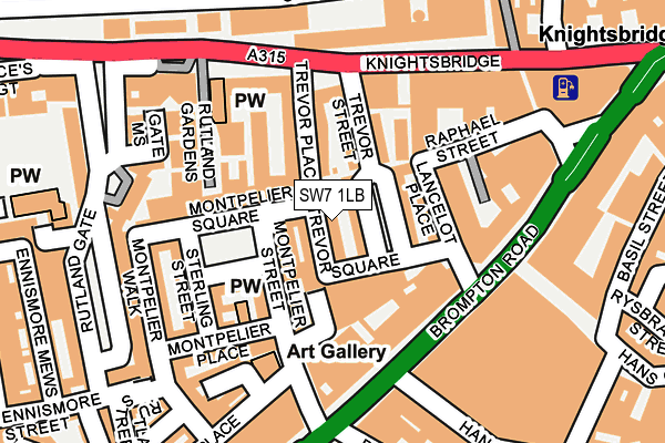 SW7 1LB map - OS OpenMap – Local (Ordnance Survey)