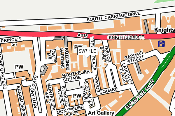 SW7 1LE map - OS OpenMap – Local (Ordnance Survey)