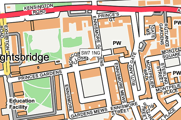 SW7 1NG map - OS OpenMap – Local (Ordnance Survey)