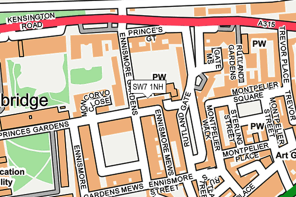 SW7 1NH map - OS OpenMap – Local (Ordnance Survey)