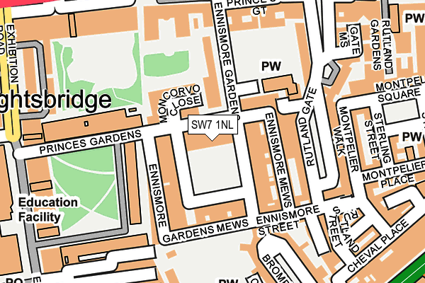 SW7 1NL map - OS OpenMap – Local (Ordnance Survey)