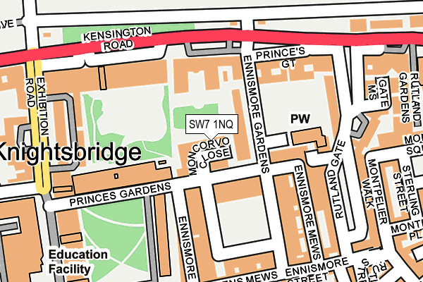 SW7 1NQ map - OS OpenMap – Local (Ordnance Survey)