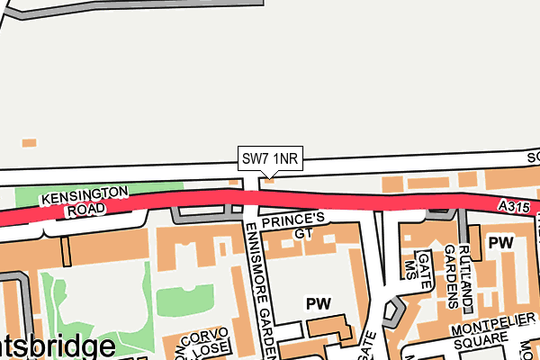 SW7 1NR map - OS OpenMap – Local (Ordnance Survey)