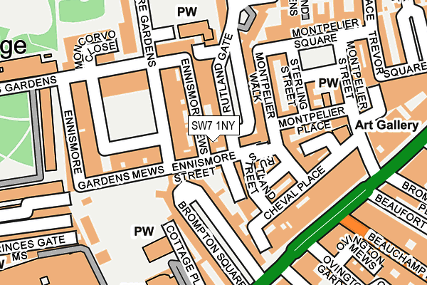 SW7 1NY map - OS OpenMap – Local (Ordnance Survey)