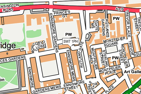 SW7 1PH map - OS OpenMap – Local (Ordnance Survey)