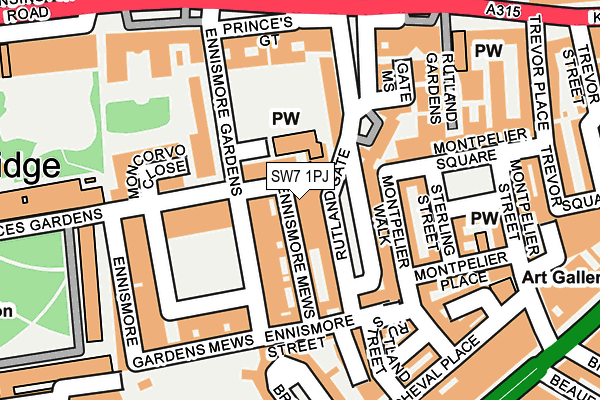 SW7 1PJ map - OS OpenMap – Local (Ordnance Survey)