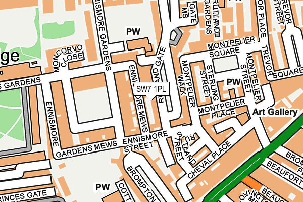 SW7 1PL map - OS OpenMap – Local (Ordnance Survey)