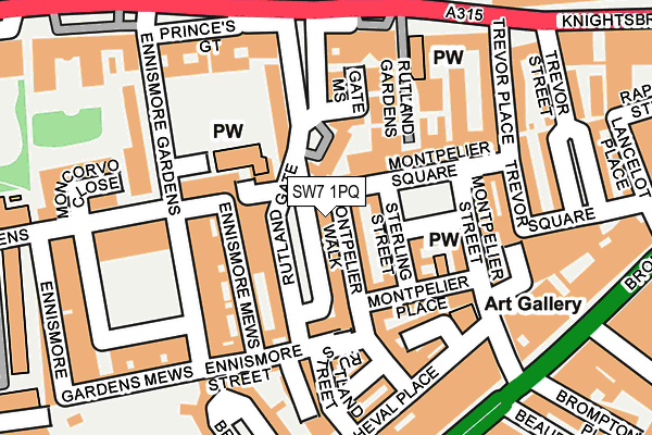 SW7 1PQ map - OS OpenMap – Local (Ordnance Survey)